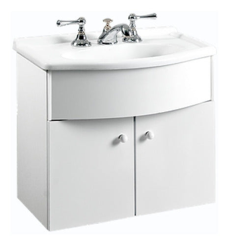 Amube Vanitory Roma 50cm Wall-Mounted Melamine with 3-Hole Basin 0