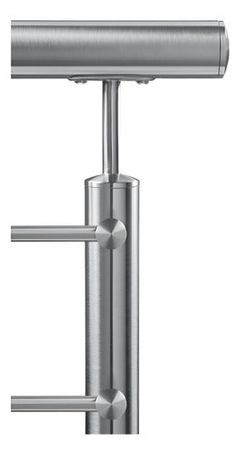 FORMATECSRL Stainless Steel Post Column for Railing 42 Mm with Support 0