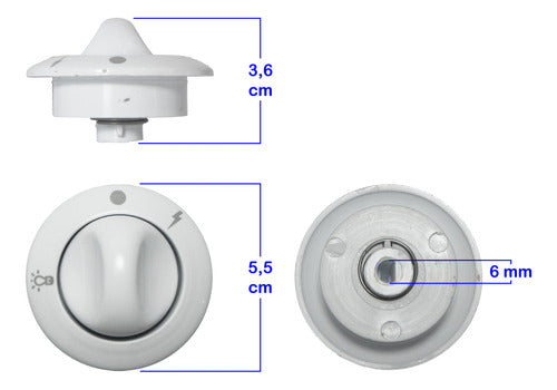 Domec 7 White Knobs with Timer and Igniter 2