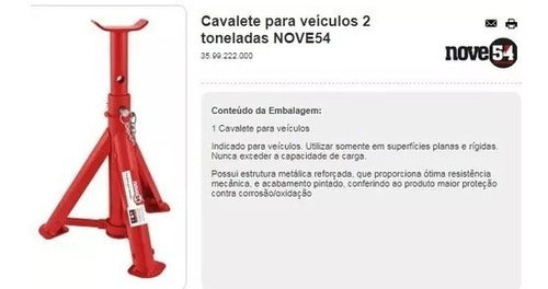 Cavalete Para Veículos Reforçado 4 Posições 2t 24 A 36cm 954 2