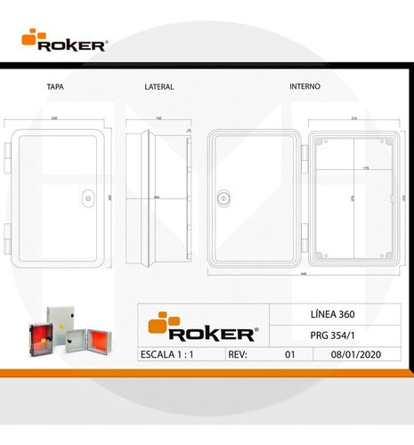 Roker Gabinete Para Termica Exterior C/cerradura 315x230x145 2