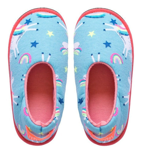 Floripondias Girls' Slippers with Non-Slip Rubber Sole 0