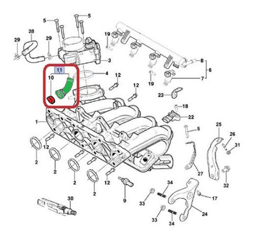 Conector Multiple Admision Chevrolet Onix Prisma Original Gm 3