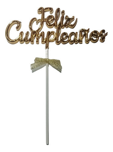 Plastic Cake Topper Birthday - 5 Soles 1