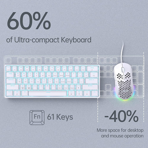 Dierya DK61SE 60% Mechanical Gaming Keyboard, 61 Anti-Ghosting Keys 1