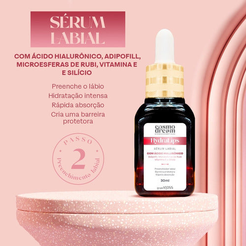 Kit Hydra Lips Pré E Pós Microagulhamento Terapia Labial 3