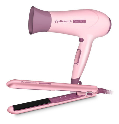 Ultracomb Devotion Hair Straightener and Hair Dryer Combo 0