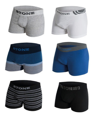 Stone Boxer Shorts X3 + 3 Pairs of Assorted Socks 2