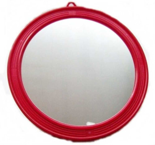 Round Plastic Frame Mirror 24cm 0