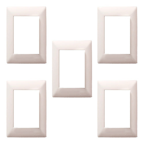Pack of 5 White Line Cambre Switch Plate Covers 1/2/3/4 Modules XXII Century 18