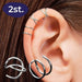 Lula Accesorios Combo Piercing Falsos Fake X16 Helix Cuff Nariz Oreja Acero 1