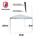Auto-Assembly Gazebo 3x3 Meters Steel Structure 3