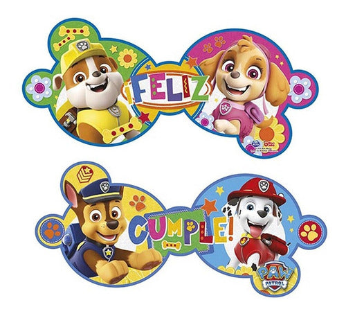 Guirnalda Feliz Cumple Paw Patrol Producto Oficial 0