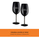 Box Set Rutini Wine Encounter Black Engraved Glasses 2