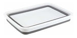 Home Basics Foldable Silicone and Plastic Tray 3