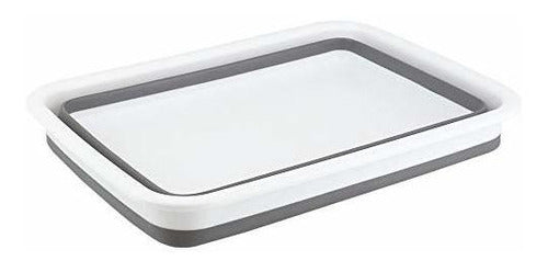 Home Basics Foldable Silicone and Plastic Tray 3