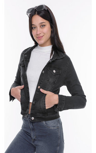 Classic Stretchy Denim Jacket for Women 7