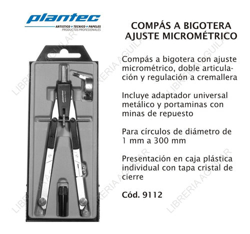 Plantec Compas Tecnico Doble Quiebre Ajuste Micromet Rápido 1