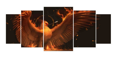 ModaparaTi Modern Triptych Art Print Fenix Mythology (140x60cm) 3