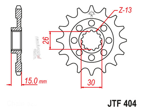 JT Piñon BMW S1000 R 13 - 20 / S1000 RR 2009 - 20 - 16T Cut 3