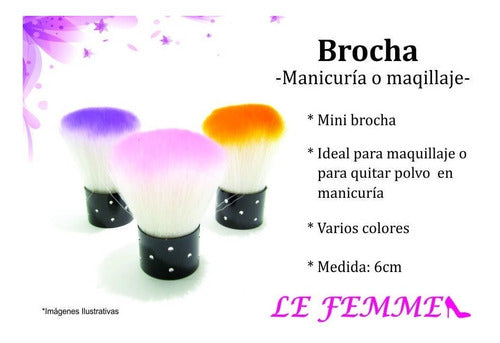 Mini Brush for Dusting Off Your Nails Lefemme Flores 3