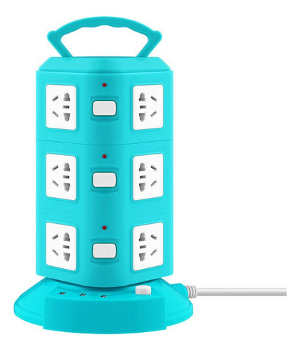 Mayorled Vertical Tower Power Strip with 3 USB Ports and 12 Outlets 0