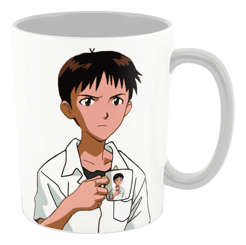 Sublifreaks Taza De Cerámica - Evangelion Shinji Meme 0