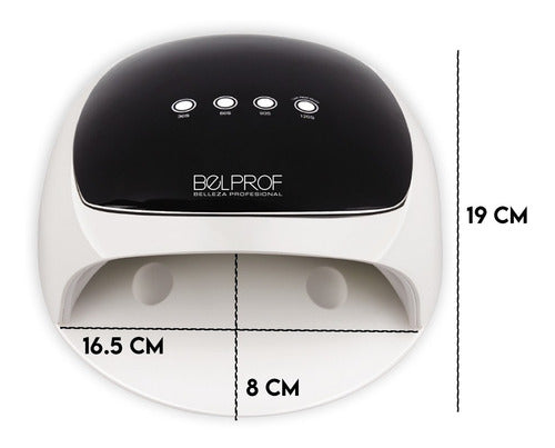 LED Nail Lamp 52W + Belprof Semipermanent Nail Polish X3 2