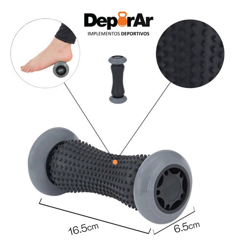 DeporAr Kit Masajes Recuperacion Estimulacion Rodillo Pelota Pinches 1