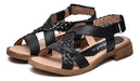 Handmade Padded Braided Cowhide Women's Sandals - Luly 4