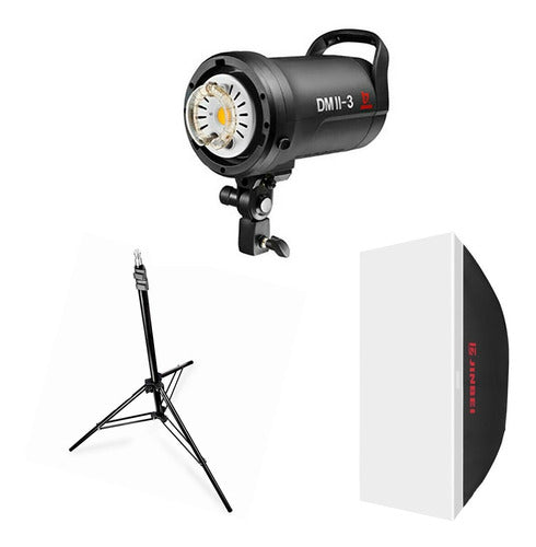 Jinbei Flash Kit 300W + 60x90cm Softbox + 2m Tripod 0