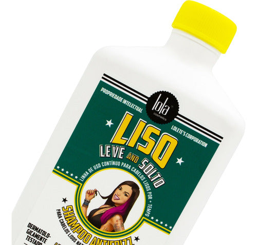 Lola Liso Leve E Solto Shampoo Antifrizz Pelo Alisado 250ml 2