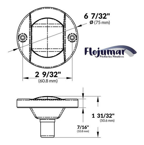 Five Oceans LED Navigation Stern Light Stainless Steel 12V 4