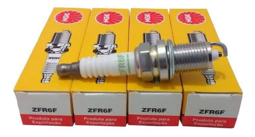 NGK Spark Plug and Cable Kit for Fiat Punto 1.6 16V E-torq ZFR6F 1