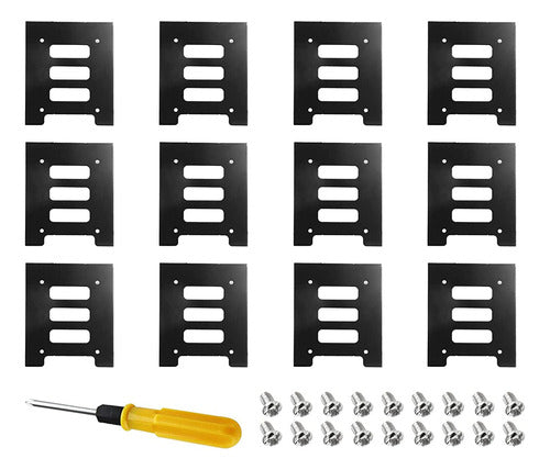 Suiwotin 12 Pieces SSD Support 2.5 to 3.5 Adapter, SSD HDD 0