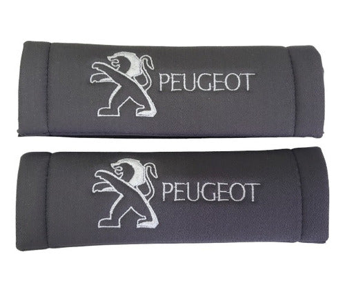 Fiemo Fundas Funda Cubre Cinturón De Seguridad Absorbente Logo Peugeot 0