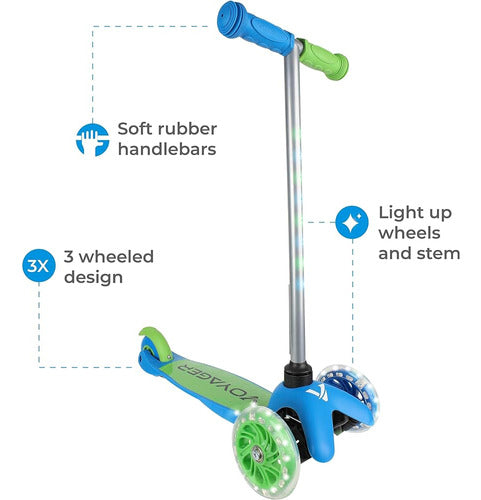 ~? Sakar Ignight Green 3 Ruedas Scooter Para Niños Y Niñas D 1