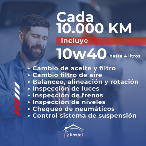 Servicio Completo De 40000km 10w40 (hasta 4 Litros) 1