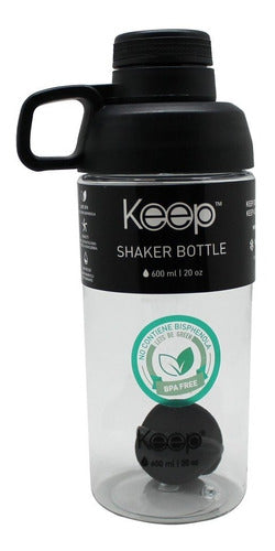 Keep Fitness 600ml Shaker Bottle - BPA Free Leakproof Design 1