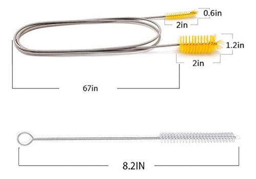 Cepillo De Drenaje Flexible?limpiador De Nailon Tubo De Mang 1