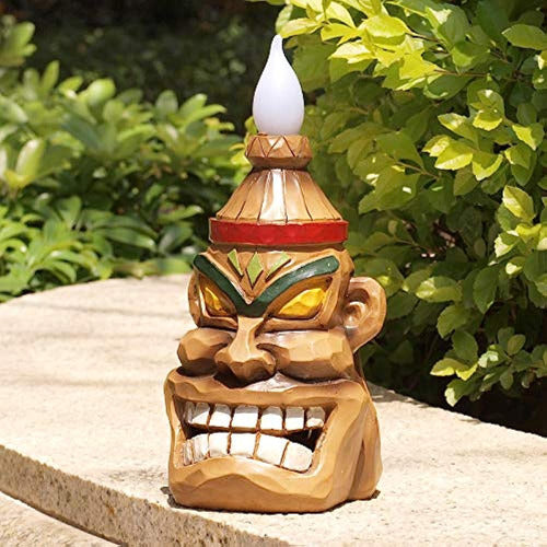 Yiosax Tiki Touch - Figura De Antorchas Solares Con Decoraci 1