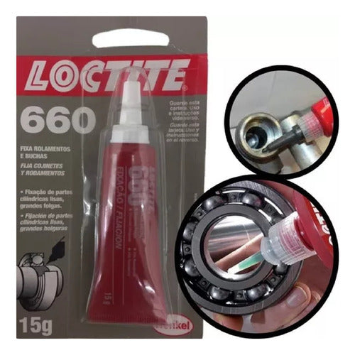 Loctite Fijador Cojinetes Rodamientos Alta Resistencia 660 1