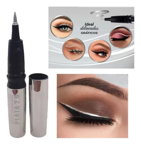 Jactan's Metallic Silver Liquid Eyeliner 0