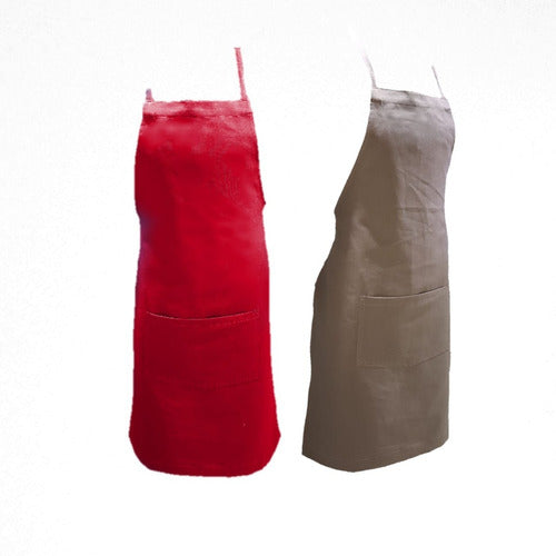 Linco Super Pack of 4 Gabardine Kitchen Aprons 8oz with Pocket Offer 2