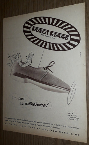 P133 Clipping Publicidad Zapatillas Pirelli Plumino Año 1965 1