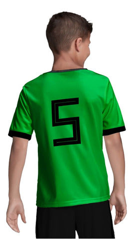 Pack of 16 Football Jerseys with Free Numbers for Kids and Adults 8