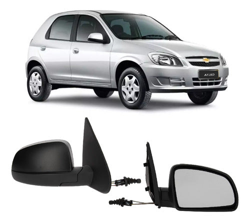 Giving Chevrolet Celta Rear View Mirror 2013 2014 2015 Manual 0