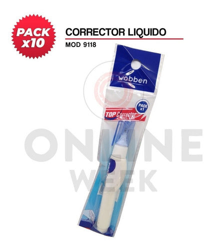 Wabben Liquid Paper Corrector Liquid Pack of 10 Correctors 1