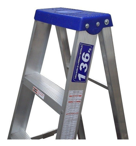 Argensafe Reinforced Aluminum Step Ladder 6 Steps 1.80 M Height 2