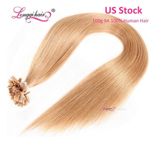 9A U Nail Fusion Keratin Tip 100% Real Remy Human Hair Extensions 7